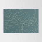 Monstera No2 Teal Rug Gallery Image 2