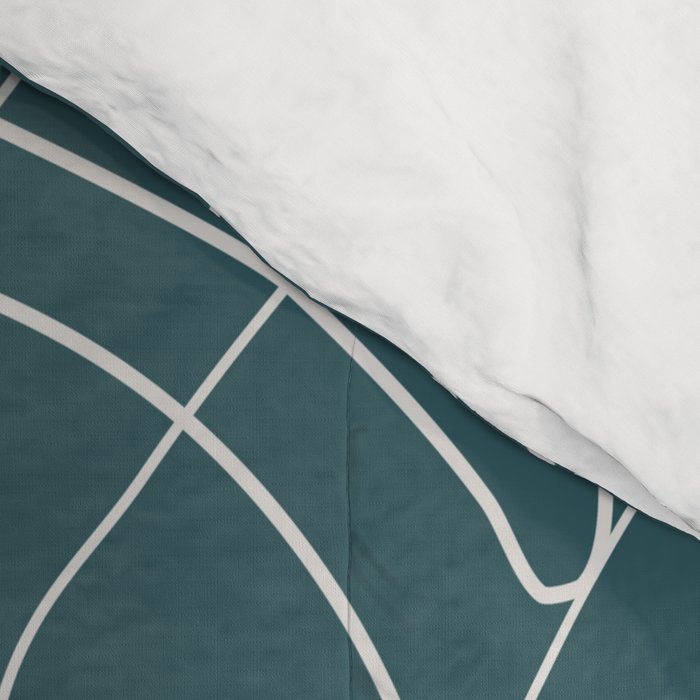 Monstera No2 Teal Comforter Gallery Image 4