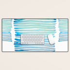New Year Blue Water Lines Desk Mat Gallery Image 1