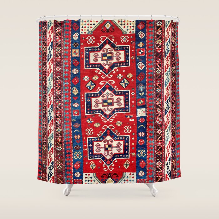 Kazak Fachralo Southwest Caucasus Rug Shower Curtain Gallery Image 1
