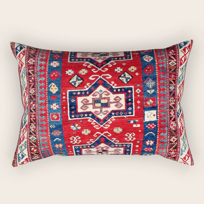 Kazak Fachralo Southwest Caucasus Rug Rectangular Pillow Gallery Image 2