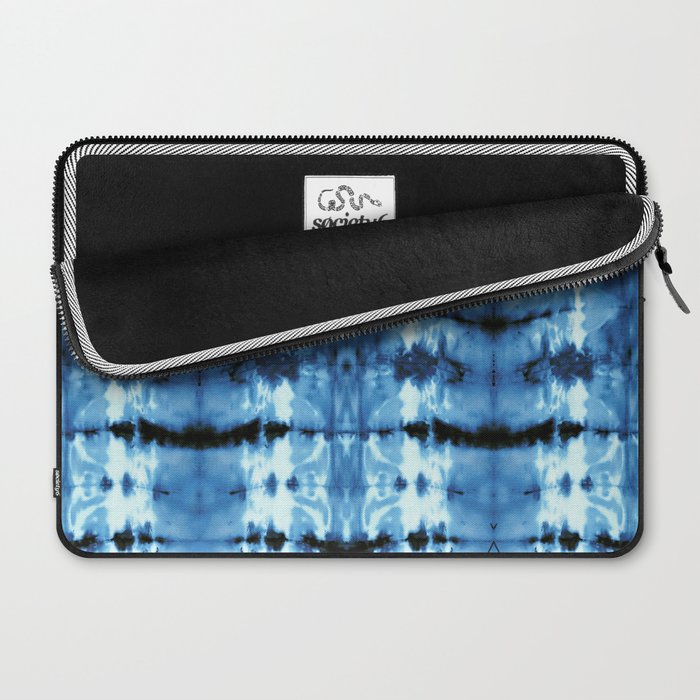 Indigo Satin Shibori Laptop Sleeve Gallery Image 2