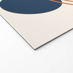 Mid Century Modern Geometric 199.2 in Navy Blue Orange Welcome Mat Gallery Image 2