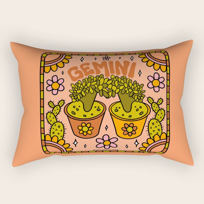 Gemini Cactus Rectangular Pillow Gallery Image 1