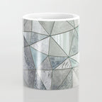 Teal And Grey Triangles Stained Glass Style Coffee Mug Gallery Image 4