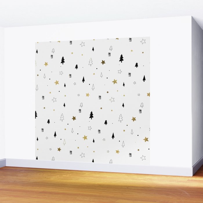 Christmas Pattern Wall Mural Gallery Image 2