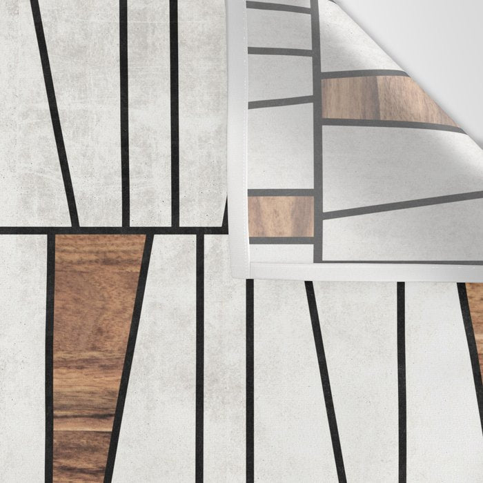 Mid-Century Modern Pattern No.4 - Concrete and Wood Wall Tapestry Gallery Image 3