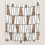 Mid-Century Modern Pattern No.4 - Concrete and Wood Wall Tapestry Gallery Image 4