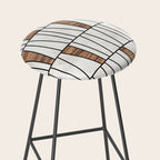 Mid-Century Modern Pattern No.4 - Concrete and Wood Stool Gallery Image 2