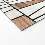 Mid-Century Modern Pattern No.4 - Concrete and Wood Welcome Mat Gallery Image 2