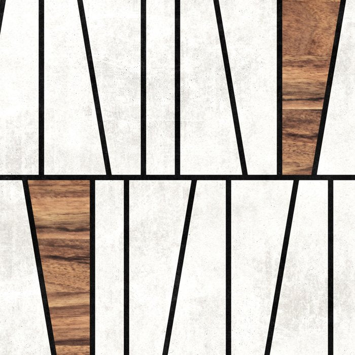 Mid-Century Modern Pattern No.4 - Concrete and Wood Coffee Mug Gallery Image 2