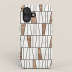 Mid-Century Modern Pattern No.4 - Concrete and Wood iPhone Case Gallery Image 1