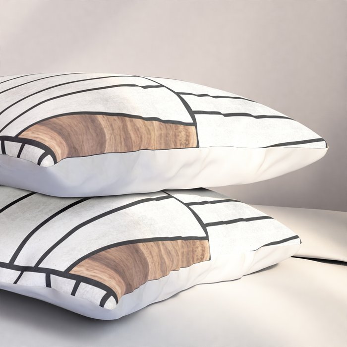Mid-Century Modern Pattern No.4 - Concrete and Wood Pillow Sham Gallery Image 3
