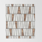 Mid-Century Modern Pattern No.4 - Concrete and Wood Throw Blanket Gallery Image 2