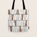 Mid-Century Modern Pattern No.4 - Concrete and Wood Tote Bag Gallery Image 1