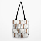 Mid-Century Modern Pattern No.4 - Concrete and Wood Tote Bag Gallery Image 2