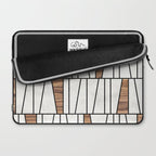 Mid-Century Modern Pattern No.4 - Concrete and Wood Laptop Sleeve Gallery Image 2