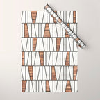 Mid-Century Modern Pattern No.4 - Concrete and Wood Wrapping Paper Gallery Image 1