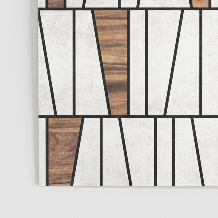 Mid-Century Modern Pattern No.4 - Concrete and Wood Poster Gallery Image 3