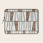Mid-Century Modern Pattern No.4 - Concrete and Wood Laptop Sleeve Gallery Image 1