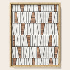 Mid-Century Modern Pattern No.4 - Concrete and Wood Serving Tray Gallery Image 1