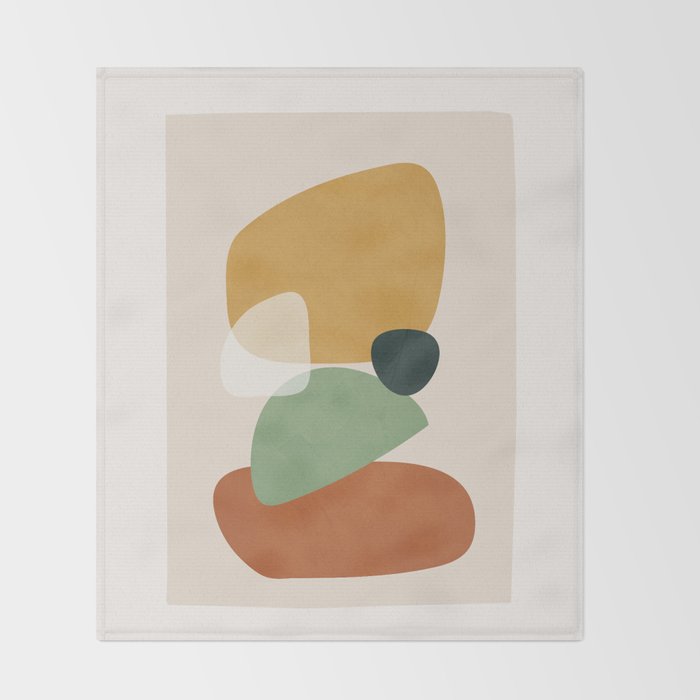 Colorful Abstract Shapes 5 Throw Blanket Gallery Image 2