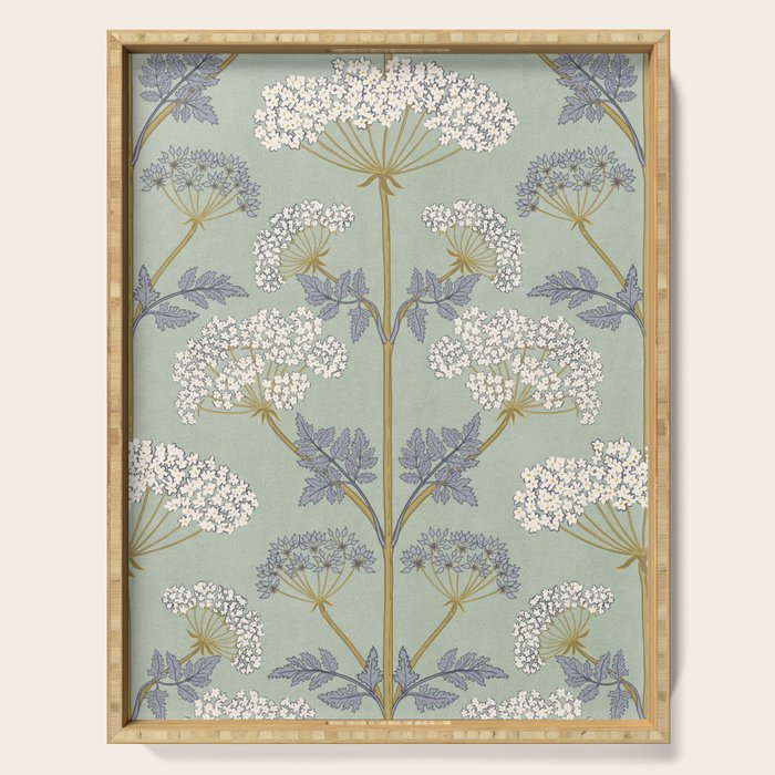 Vintage Sage Floral Serving Tray Gallery Image 1