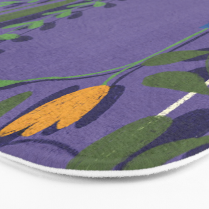 Flowers in violet room Bath Mat Gallery Image 3