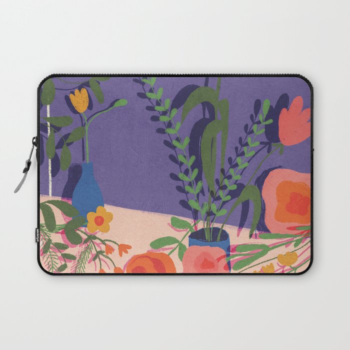 Flowers in violet room Laptop Sleeve Gallery Image 1