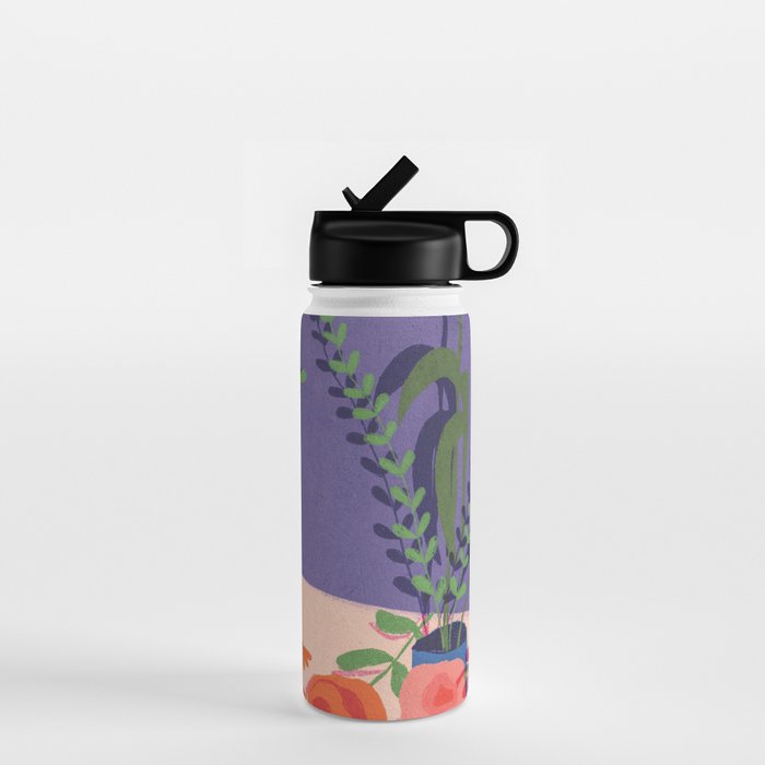 Flowers in violet room Water Bottle Gallery Image 1