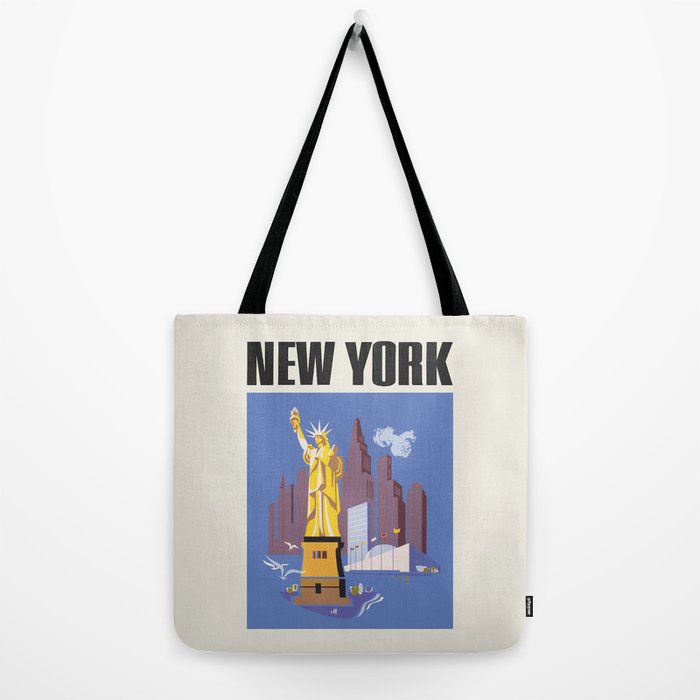 New York Vintage travel poster, 1950s Tote Bag Gallery Image 2