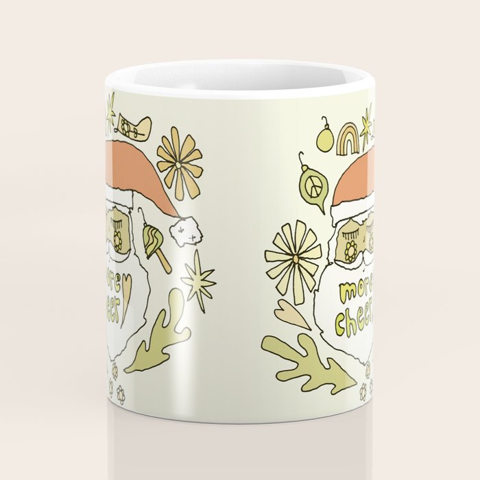more cheer // retro santa // art by surfy birdy Coffee Mug Gallery Image 4