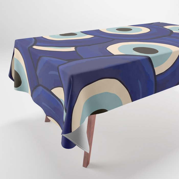 Watercolor Evil Eye Tablecloth Gallery Image 1