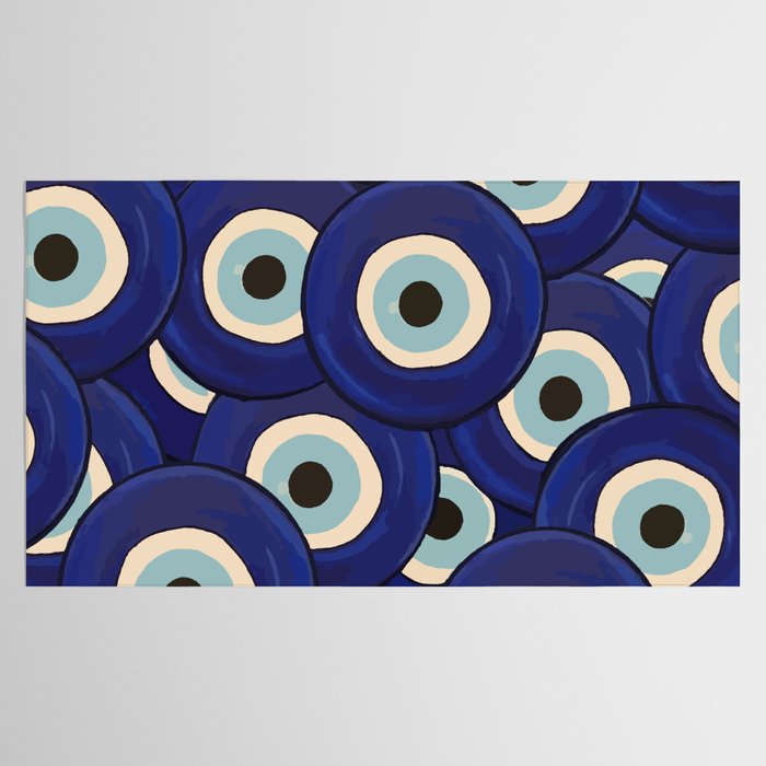 Watercolor Evil Eye Tablecloth Gallery Image 2