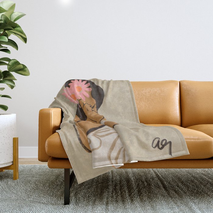 Flowers Tinted Glasses  Throw Blanket Gallery Image 1
