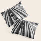 Pittsburgh Pennsylvania Steel City Skyline Bridge Black White Print Pillow Sham Gallery Image 3