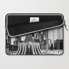 Pittsburgh Pennsylvania Steel City Skyline Bridge Black White Print Laptop Sleeve Gallery Image 2
