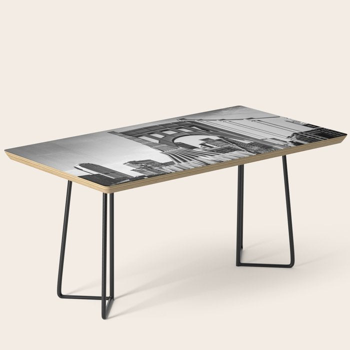 Pittsburgh Pennsylvania Steel City Skyline Bridge Black White Print Coffee Table Gallery Image 1