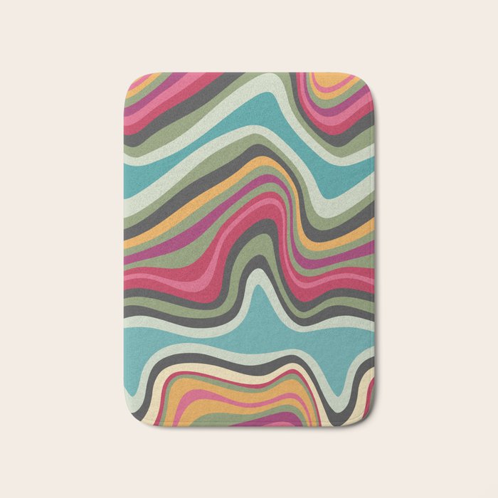 retro wave MANA Bath Mat Gallery Image 1