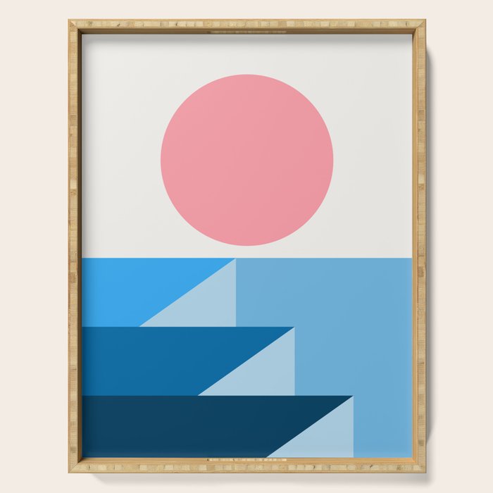 Geometric Landscape 25B Serving Tray Gallery Image 1