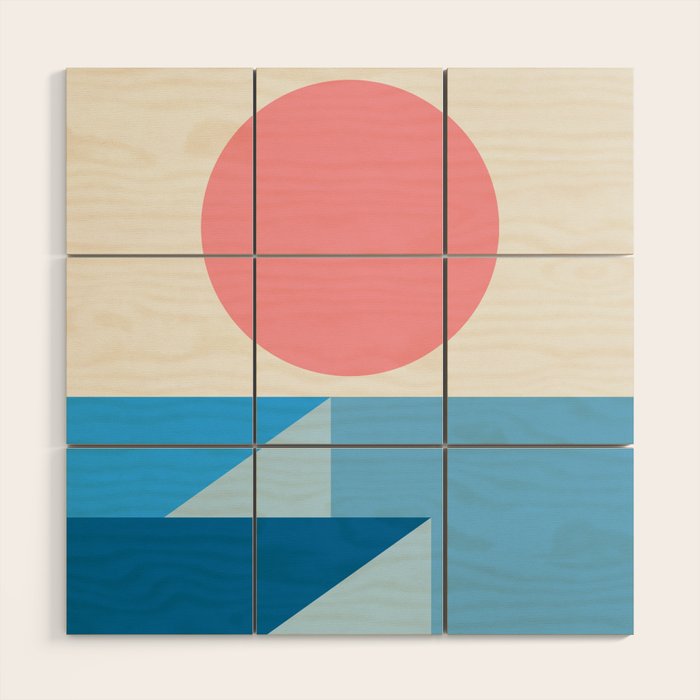 Geometric Landscape 25B Wood Wall Art Gallery Image 1