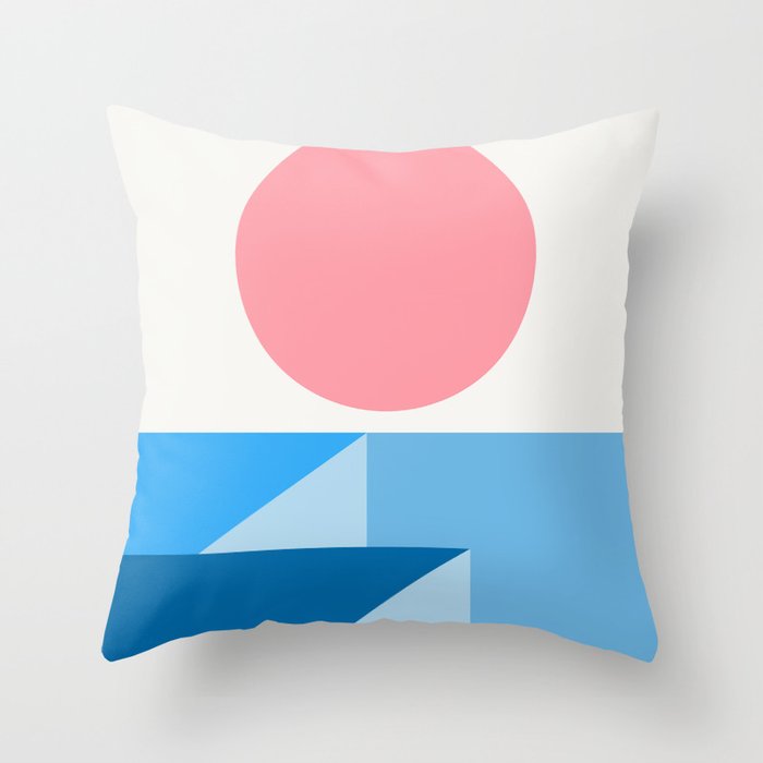 Geometric Landscape 25B Throw Pillow Gallery Image 6