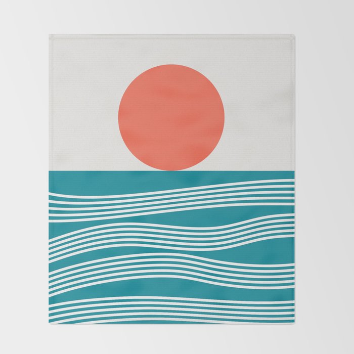 Abstract Landscape 16A Throw Blanket Gallery Image 2
