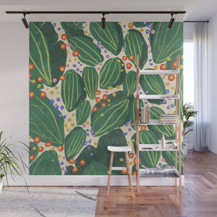 Magical garden leaves Wall Mural Gallery Image 1