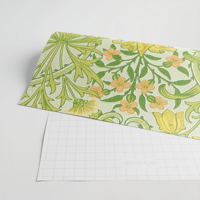 William Morris Woodland Weeds Sap Green Wrapping Paper Gallery Image 2