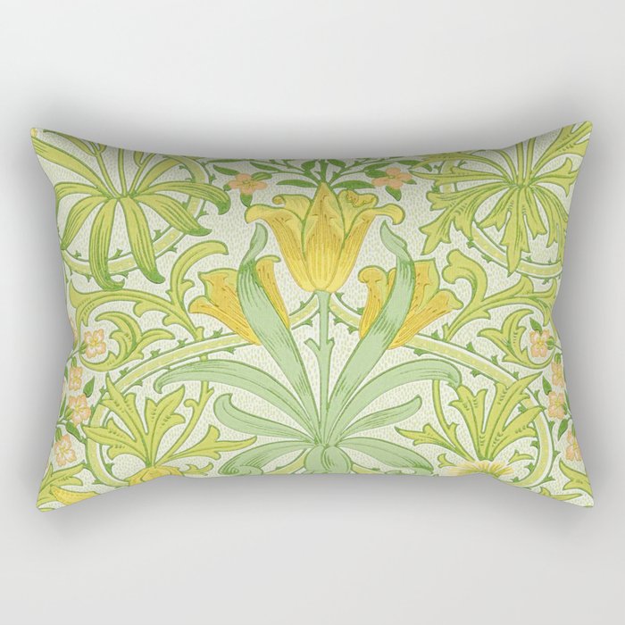 William Morris Woodland Weeds Sap Green Rectangular Pillow Gallery Image 2