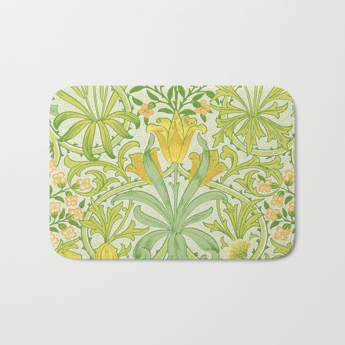 William Morris Woodland Weeds Sap Green Bath Mat Gallery Image 1