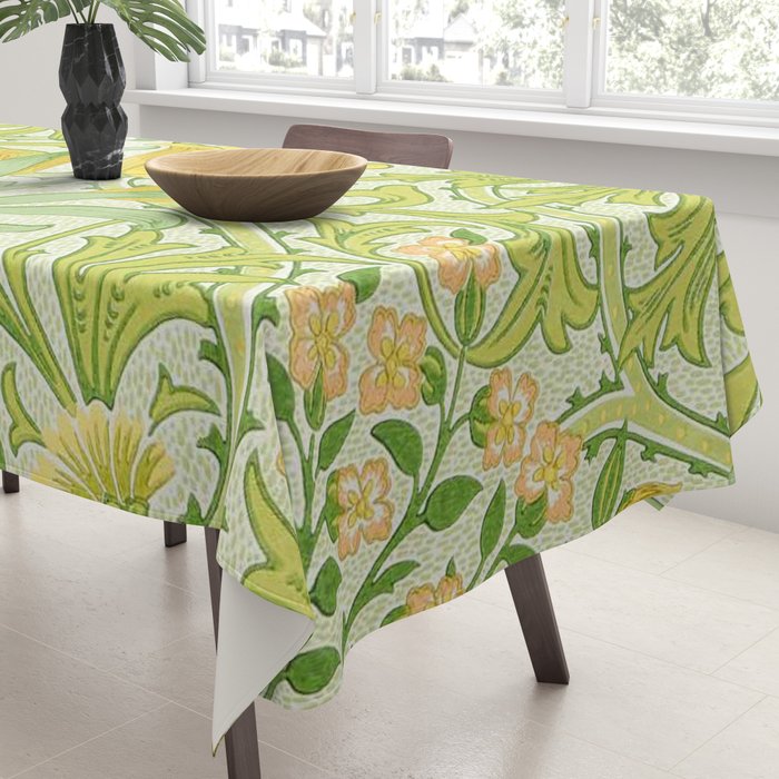 William Morris Woodland Weeds Sap Green Tablecloth Gallery Image 3