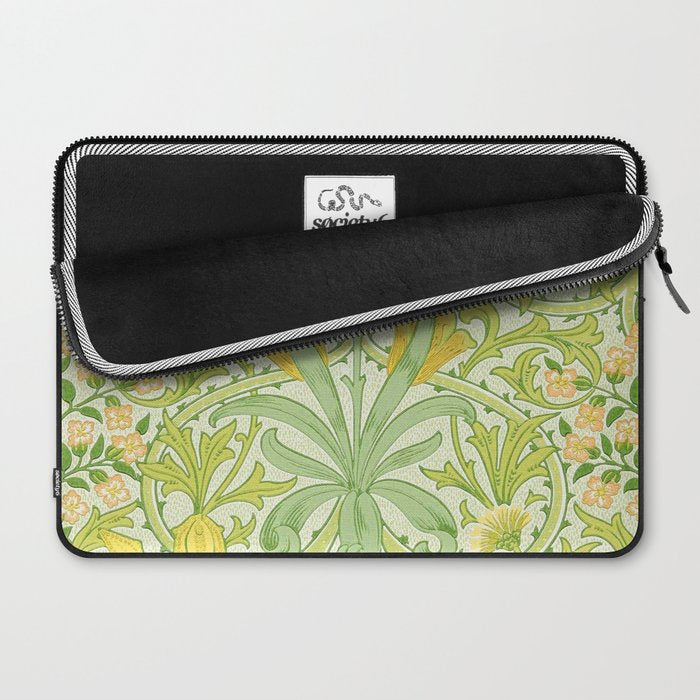 William Morris Woodland Weeds Sap Green Laptop Sleeve Gallery Image 2