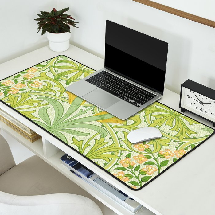 William Morris Woodland Weeds Sap Green Desk Mat Gallery Image 2